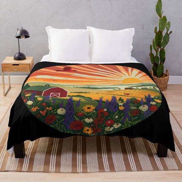 Item preview, “Rustic Landscape at Sunset” designed and sold by Art-Vortex-fr.