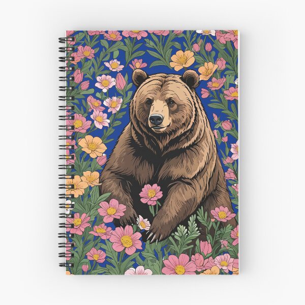 Item preview, A Montana Bear Surrounded By Bitterroot Flowers designed and sold by taiche.