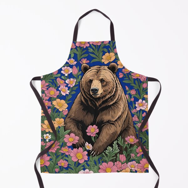 Item preview, A Montana Bear Surrounded By Bitterroot Flowers designed and sold by taiche.