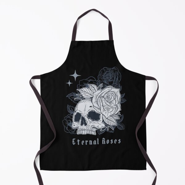 Item preview, Monochrome Eternal Roses floral skull designed and sold by MonochromeEcho.
