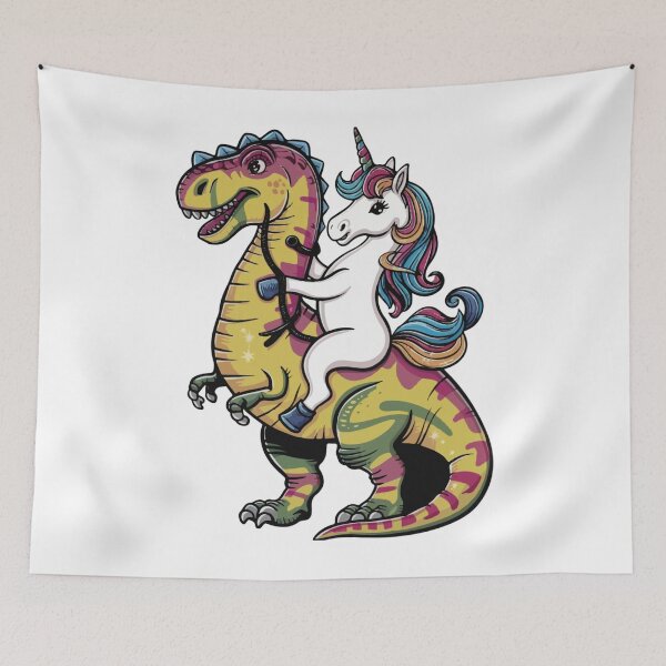Item preview,  funny unicorn riding dinasour designed and sold by venavar.