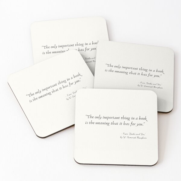 Item preview, A Quote about Books from "Books and You" by W. Somerset Maugham designed and sold by Poemit.