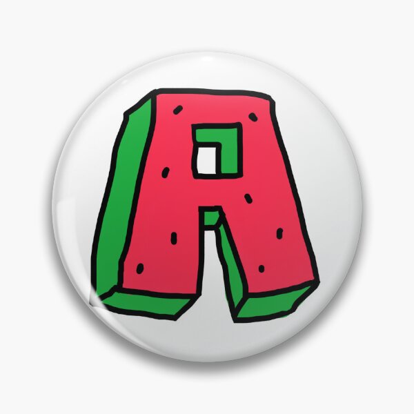 Item preview, Summer watermelon initial A  designed and sold by Eternallykawaii.