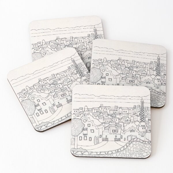 Item preview, Barcelona spain, travel art, line art, coloring, sketch designed and sold by ZeriAyam.