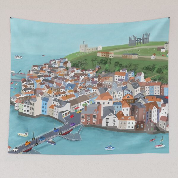 Item preview, Whitby, United Kingdom, Seaside Town by Artist Carla Daly designed and sold by Carla Daly.