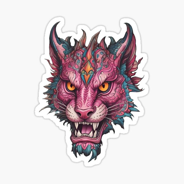 Artikel-Vorschau von Rosaroter Pantherdrache, designt und verkauft von MatrixTattoo.