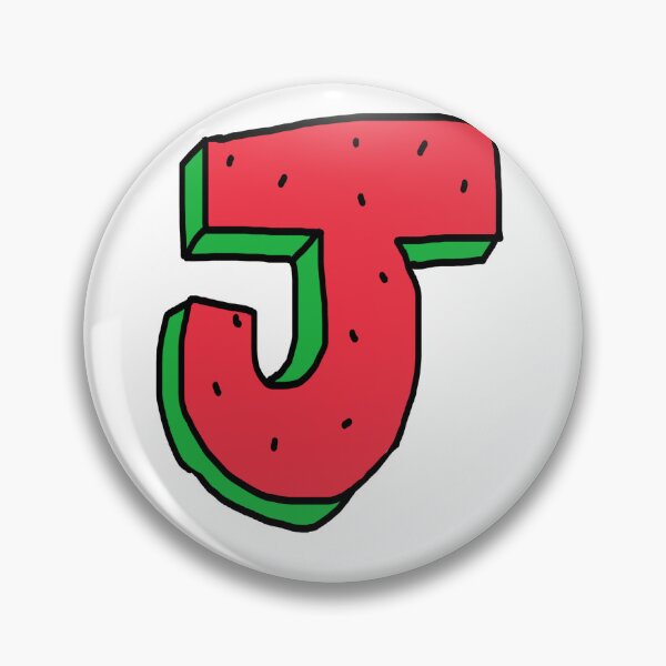 Item preview, Summer watermelon initial J designed and sold by Eternallykawaii.