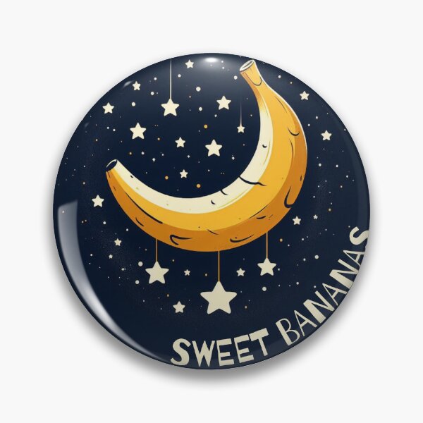 Item preview, Sweet bananas - moon made of banana in the starry sky designed and sold by Funny-Banana.
