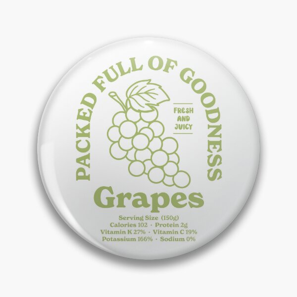 Item preview, Grapes, Fruit Nutritional Facts designed and sold by PaulSDesign.