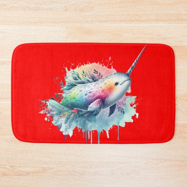 Item preview, A beautiful colorful narwhal with various algae in the background designed and sold by Marcoshop10.