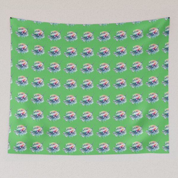 Item preview, A beautiful colorful narwhal with various algae in the background designed and sold by Marcoshop10.