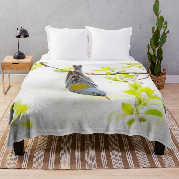 Item preview, Northern Parula perched on branch upside down in spring in Ottawa, Canada designed and sold by James Cumming.