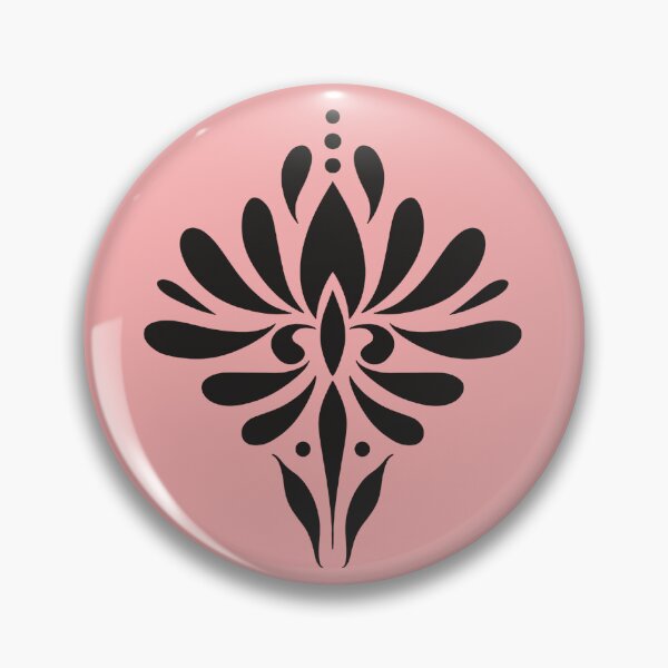 Item preview, Hungarian Folk Art floral stencil style design designed and sold by susyrdesign.
