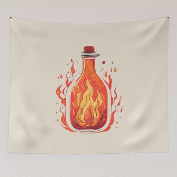 Item preview, Fire in a bottle design designed and sold by Planetporridge.