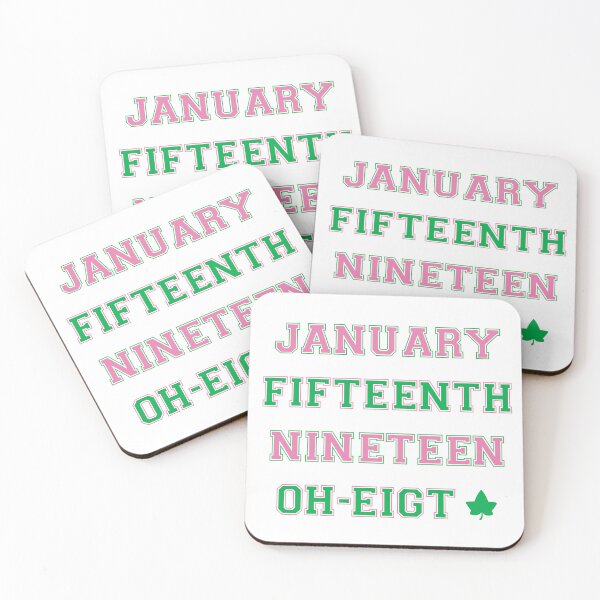 Item preview, January Fifteenth, Nineteen, OH Eight, AKA Founders Day, AKA Lettes, Pink and Green Paraphernalia designed and sold by Koihl.
