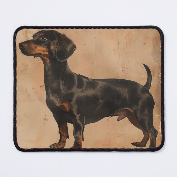 Item preview, Black and Tan Dachshund Vintage designed and sold by Decaf2Go.