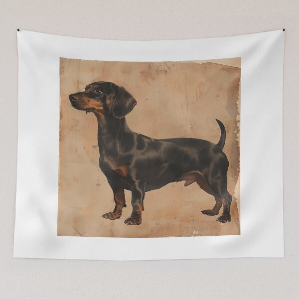 Item preview, Black and Tan Dachshund Vintage  designed and sold by Decaf2Go.