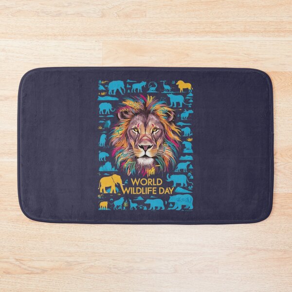 Item preview, WORLD WILDLIFE DAY T-Shirt Hoodie Stickers Hat iPhoneCase MousePad Pillow ArtPrint Cards Posters Mugs Bags Clock Apron designed and sold by likbatonboot.