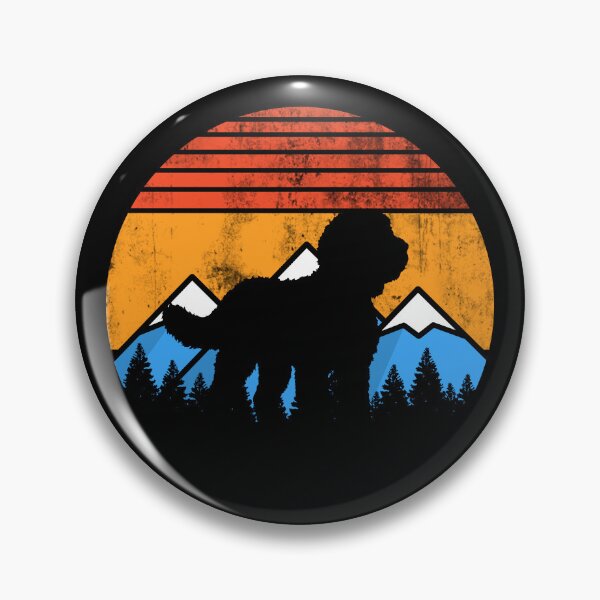 Item preview, Retro Distressed Vintage Sunset Mountains Sheepadoodle Gift designed and sold by Guarddogdrive.