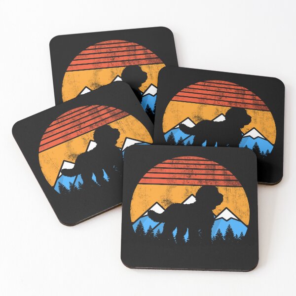Item preview, Retro Distressed Vintage Sunset Mountains Sheepadoodle Gift designed and sold by Guarddogdrive.