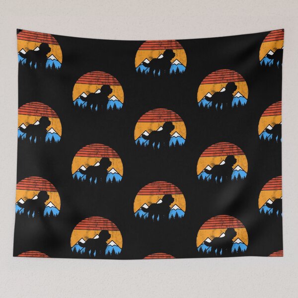 Item preview, Retro Distressed Vintage Sunset Mountains Sheepadoodle Gift designed and sold by Guarddogdrive.