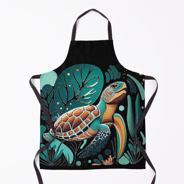 Item preview, Cool Fun Cute Sea Turtle Abstract Art designed and sold by Nature's Fancy.