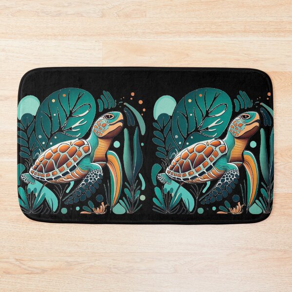 Item preview, Cool Fun Cute Sea Turtle Abstract Art designed and sold by Nature's Fancy.