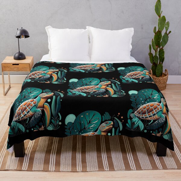 Item preview, Cool Fun Cute Sea Turtle Abstract Art designed and sold by Nature's Fancy.