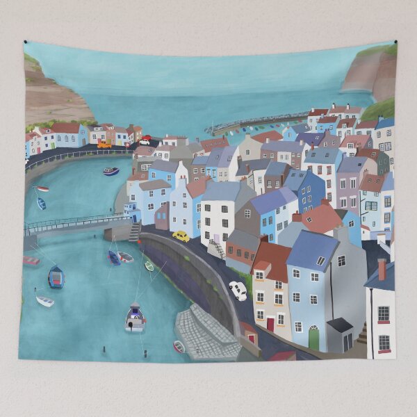 Item preview, Staithes, United Kingdom, Seaside Town by Artist Carla Daly designed and sold by Carla Daly.