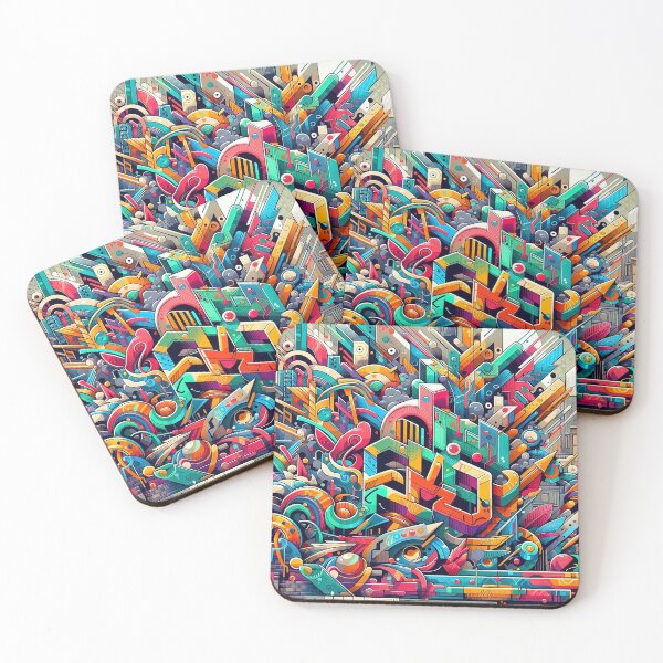 Item preview, Geometric play of colors designed and sold by Cerberus-Art.