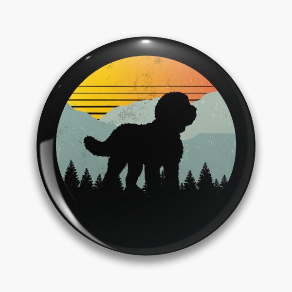 Item preview, Sunny Vintage Mountains Wilderness Sheepadoodle Gift  designed and sold by Guarddogdrive.