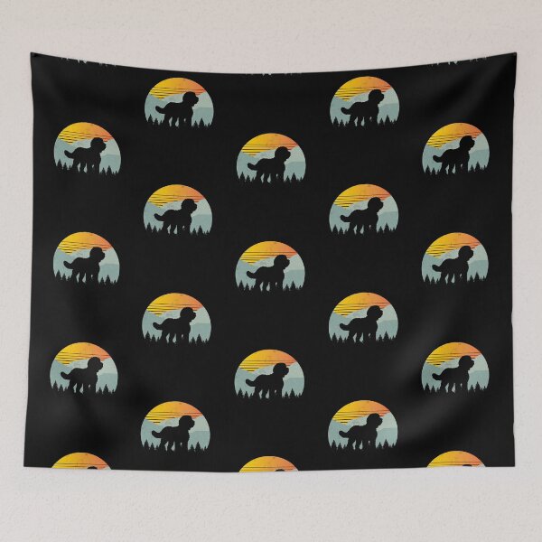 Item preview, Sunny Vintage Mountains Wilderness Sheepadoodle Gift  designed and sold by Guarddogdrive.