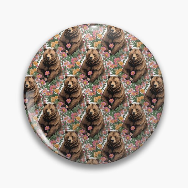 Item preview, A Montana Bear Surrounded By Bitterroot Flowers Pattern designed and sold by taiche.
