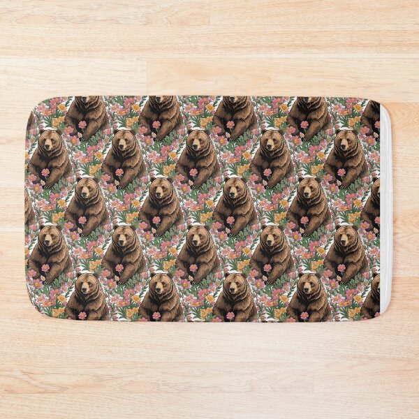 Item preview, A Montana Bear Surrounded By Bitterroot Flowers Pattern designed and sold by taiche.