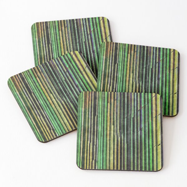 Item preview, Yellow and Green Vertical Line Abstract Patterns no.1 designed and sold by Kendall Anderson.