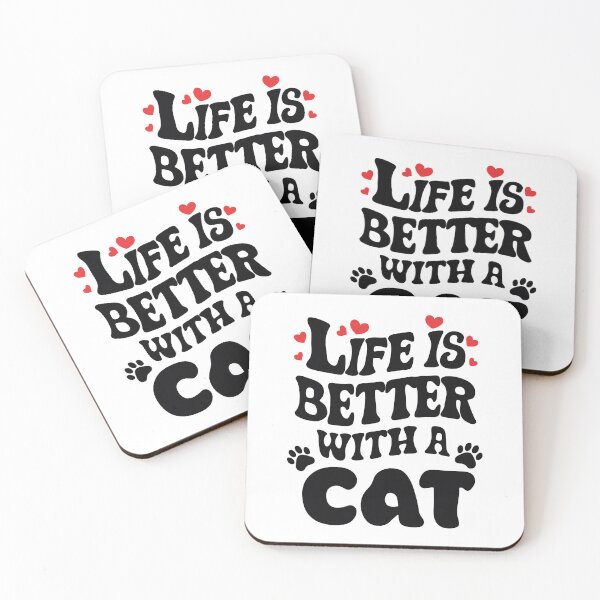 Item preview, Life is Better with a Cat designed and sold by WildfieldStudio.
