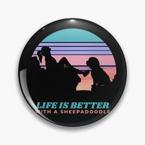 Item preview, Life Is Better With A Sheepadoodle Vintage Dog Gift  designed and sold by Guarddogdrive.