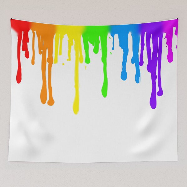Item preview, Rainbow Paint Running on White designed and sold by Mothrrr.