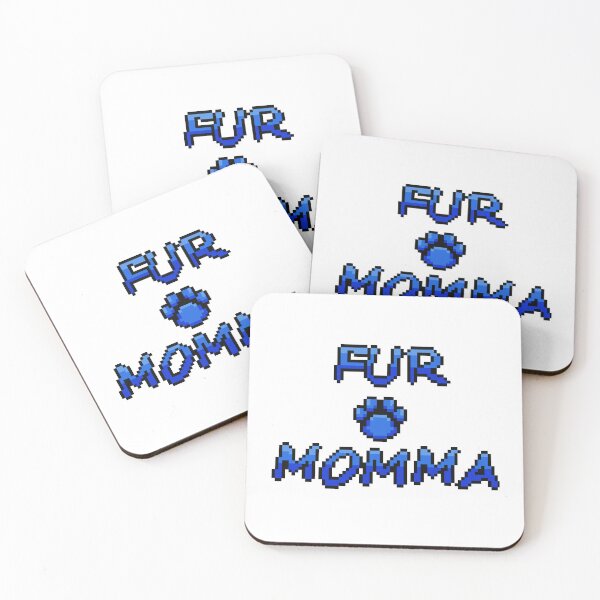 Artikelvorschau, FUR MOMMA - Pfotenabdruck zum Muttertag für Pelzmama (BLAU) entworfen und verkauft von pixelapparel.