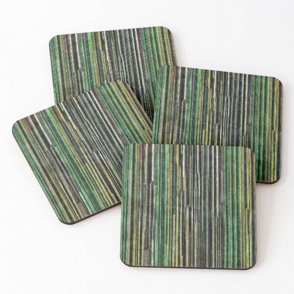 Item preview, Yellow and Green Vertical Line Abstract Patterns no.2 designed and sold by Kendall Anderson.