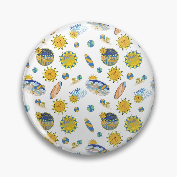 Item preview, Great Sunny Beach seamless Pattern Design with bright colors on a transparent Background. Time for fun in the Sun at the BEACH!  designed and sold by MichCortez9.