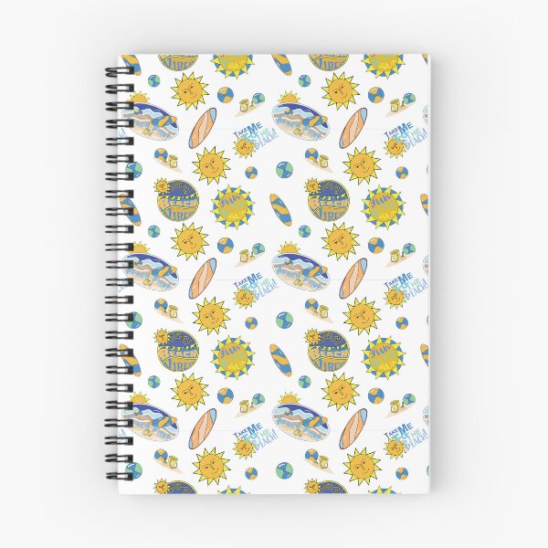 Item preview, Great Sunny Beach seamless Pattern Design with bright colors on a transparent Background. Time for fun in the Sun at the BEACH!  designed and sold by MichCortez9.