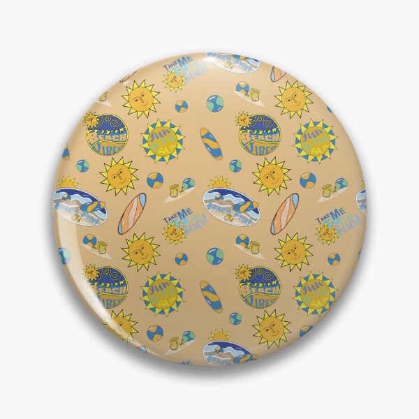 Item preview, Great Sunny Beach seamless Pattern Design with Sand Colored background and bright colors. Time for fun in the Sun at the BEACH!  designed and sold by MichCortez9.