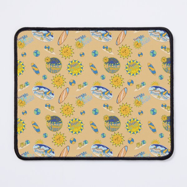 Item preview, Great Sunny Beach seamless Pattern Design with Sand Colored background and bright colors. Time for fun in the Sun at the BEACH!  designed and sold by MichCortez9.