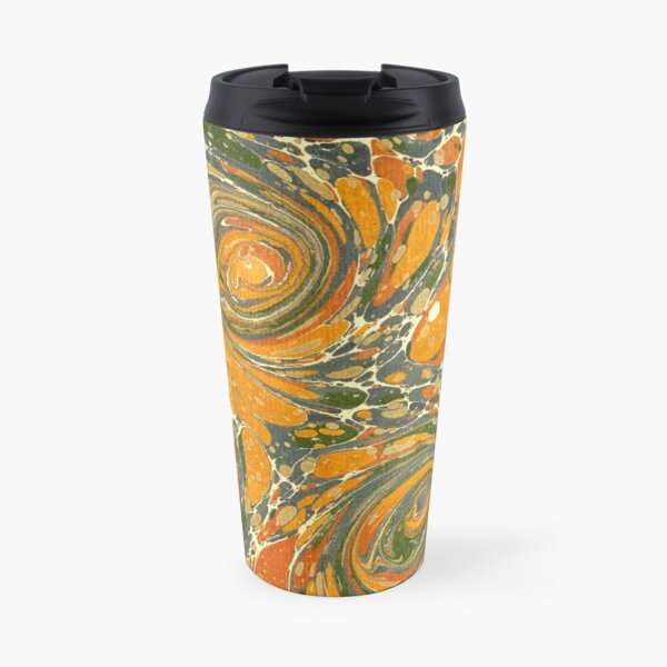 Old Marbled Paper 03 Taza de viaje