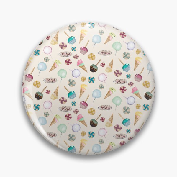 Item preview, Carnival treats, state fair funnel cake, ice cream, candy applies, cotton candy, lollipops on a light beige background designed and sold by JasmineGDesigns.