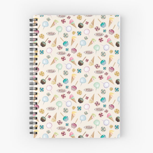 Item preview, Carnival treats, state fair funnel cake, ice cream, candy applies, cotton candy, lollipops on a light beige background designed and sold by JasmineGDesigns.