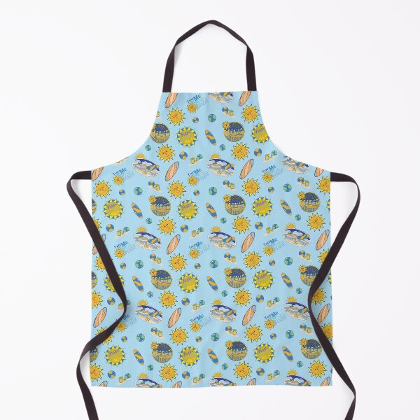 Item preview, Sunny Beach seamless Pattern Design with Blue Colored background and bright colors. Time for fun in the Sun at the BEACH!  designed and sold by MichCortez9.