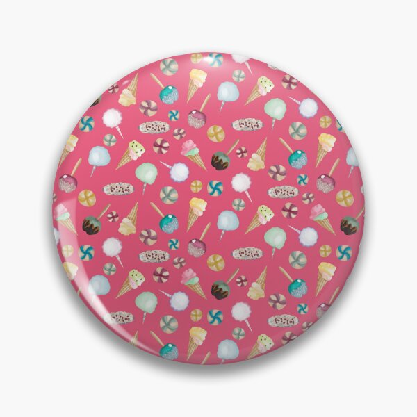 Item preview, Carnival treats, state fair funnel cake, ice cream, candy applies, cotton candy, lollipops on a bright pink background designed and sold by JasmineGDesigns.