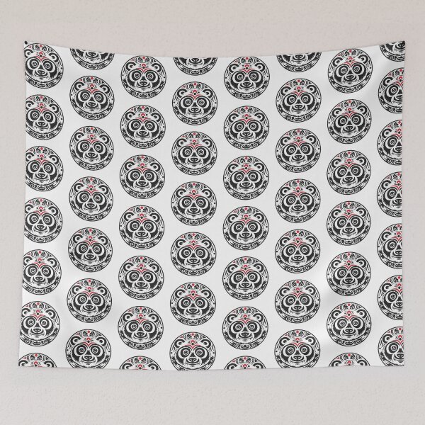 Item preview, Panda Tapestry: Vibrant Mola Fusion designed and sold by Ignorant-Artist.